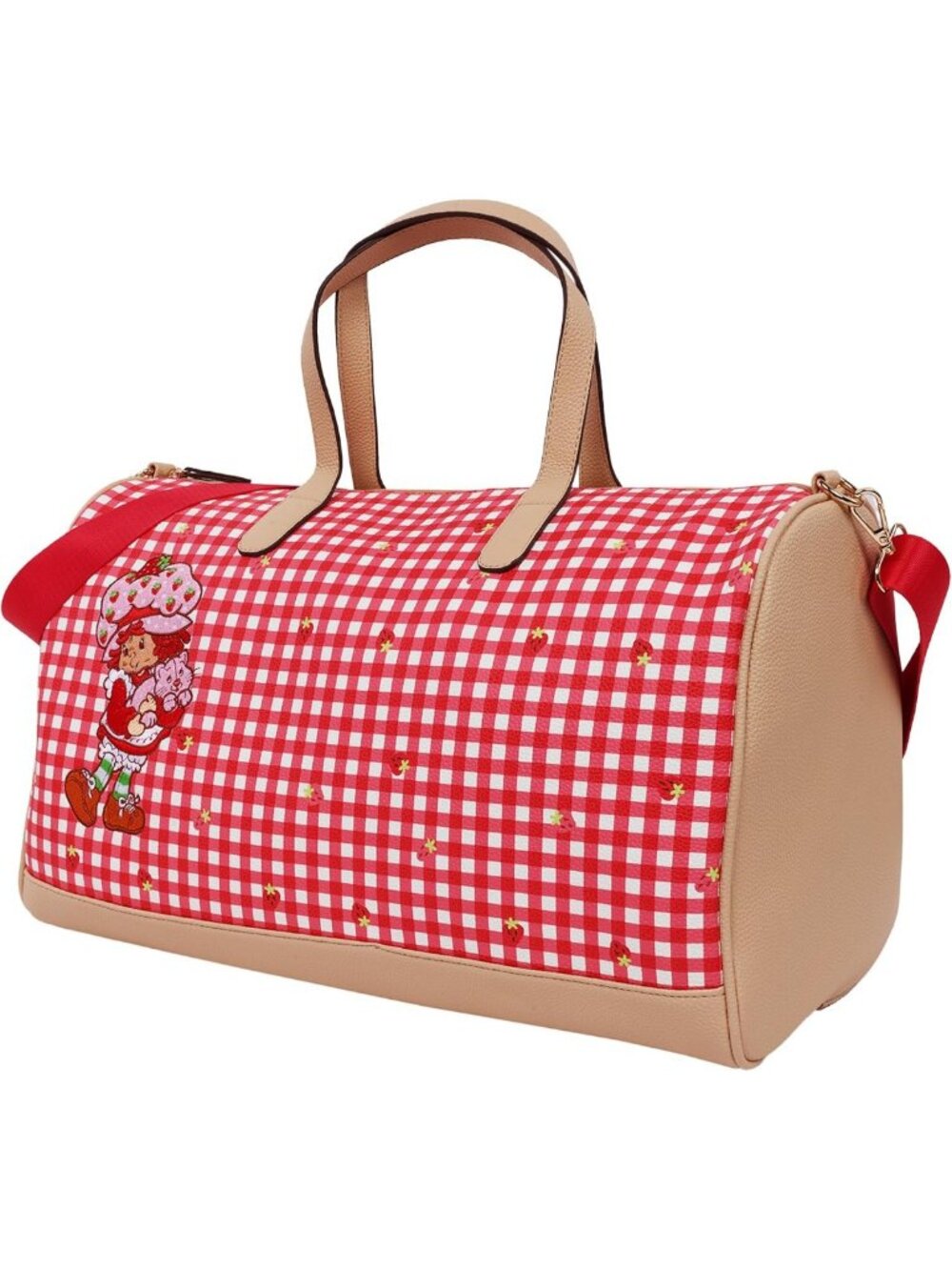 Charming Red Strawberry Shortcake Weekender Duffel Bag - Perfect for Travel!